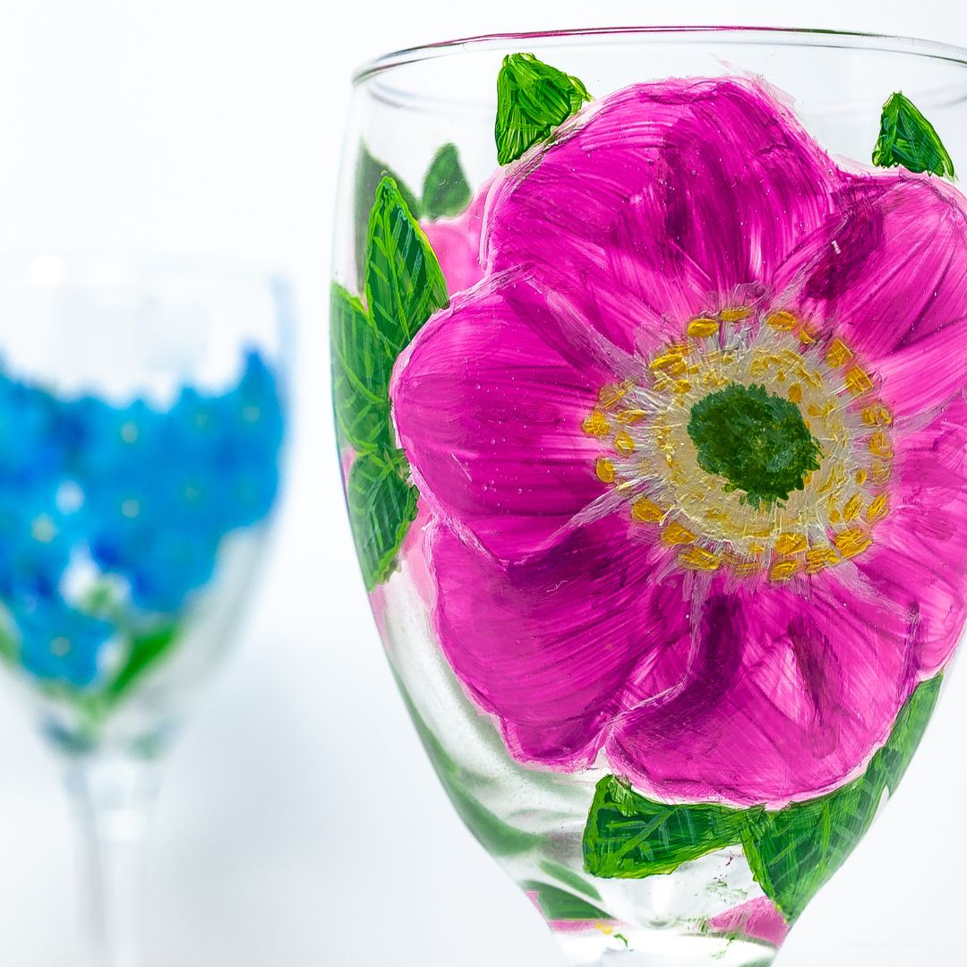 Wine Glass Painting Lesson